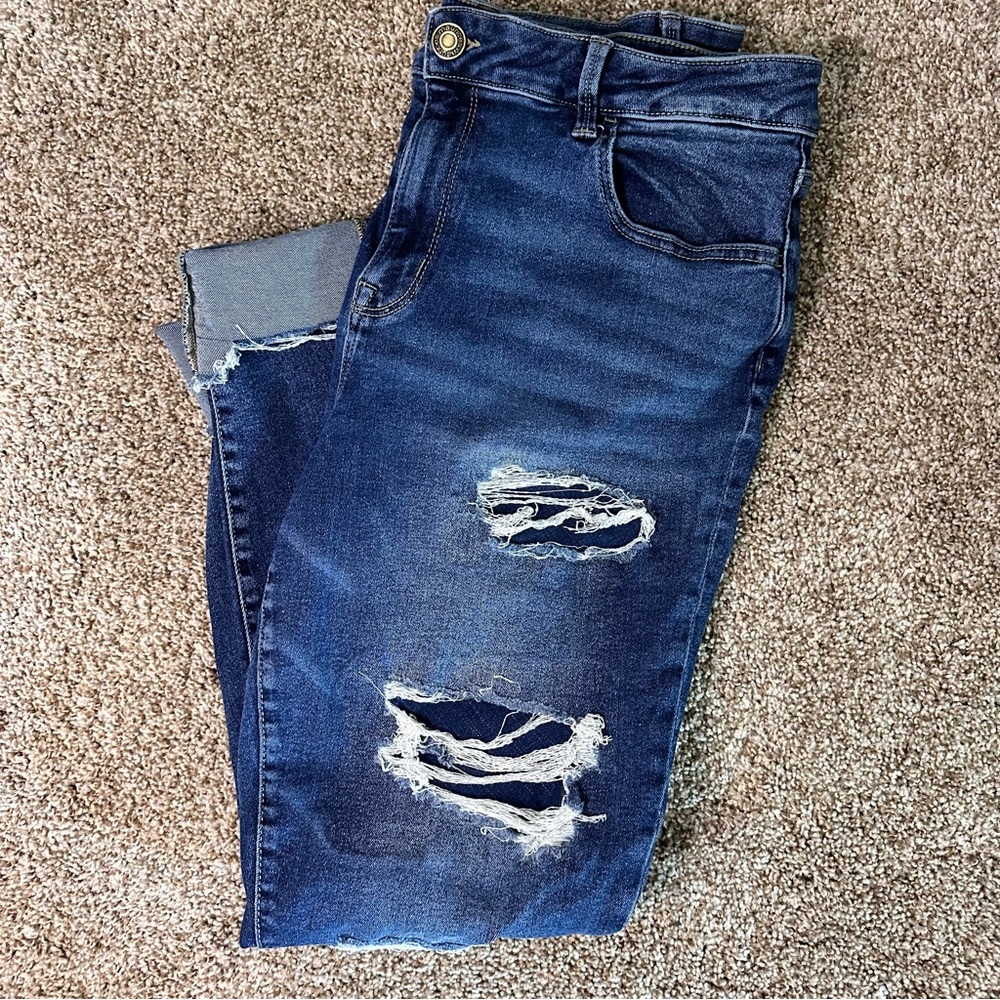 MJeans by Maurices, high rise, distressed dark wash, size XL regular